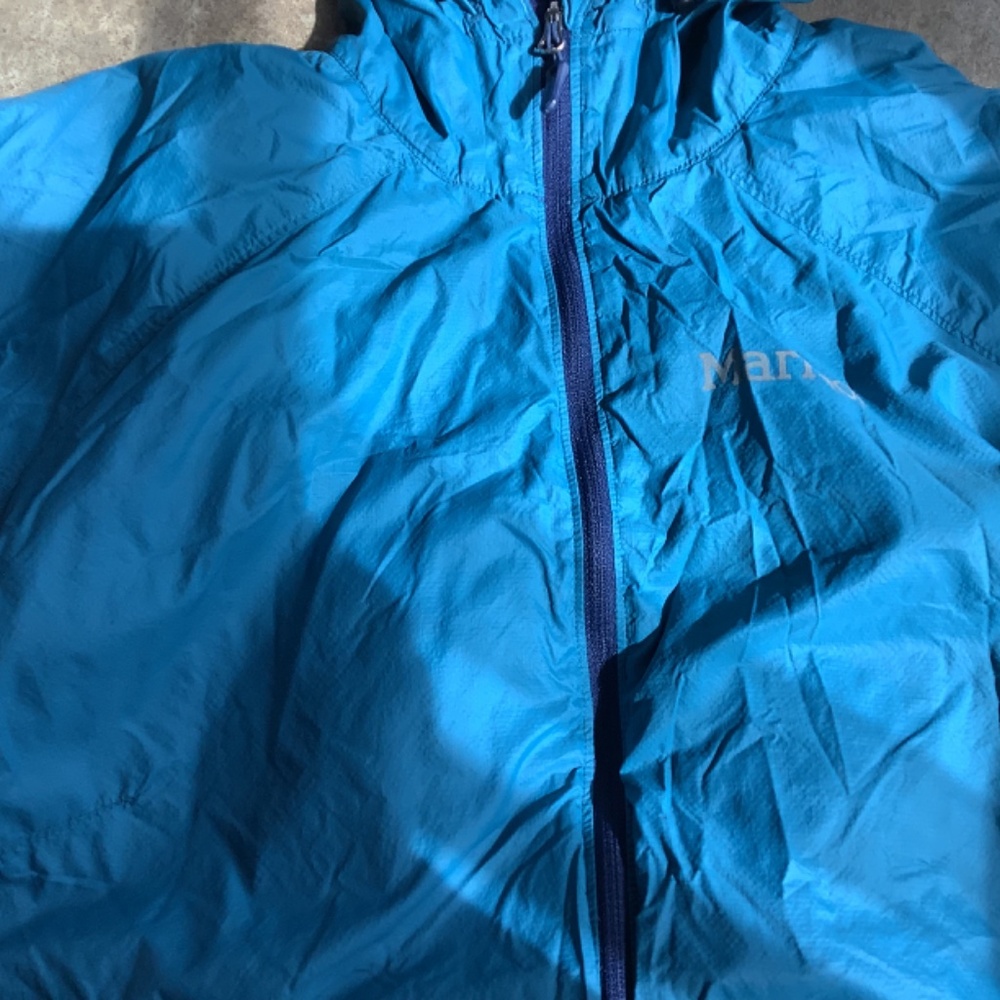 Marmot Windbreaker Jacket M hoodie medium light weight packable lined - Picture 4 of 13
